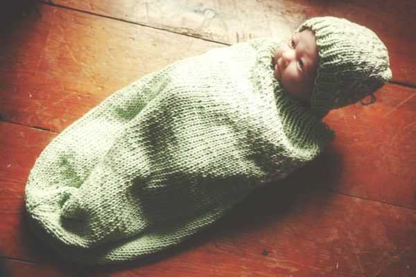 Fairisle Baby Cocoon and Beanie - Image 3