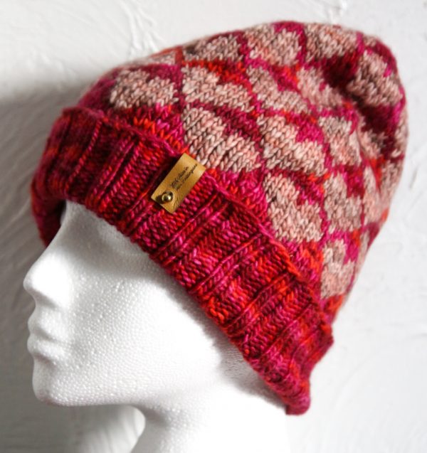 Pure Wool Fair Isle Beanie, Handmade