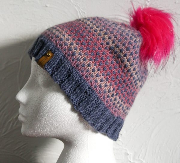 Handmade Wool Dotty Stripes Hat