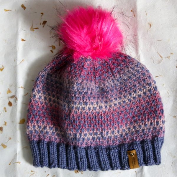 Handmade Wool Dotty Stripes Hat - Image 3